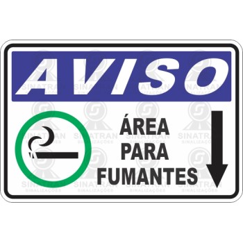 Área para fumantes (seta abaixo) 